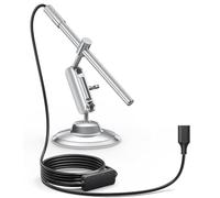 Akfldms Microscopio Digital USB-C 10X A 200X de Aumento Cámara Portátil con 8 Luces LED Soporte Metálico Rotatorio de Mano Compatible con Interfaz Tpy-C y Dispositivos Android para Monedas, Electrónic