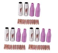 Akfldms Mig Conjunto de Boquillas 48 Piezas AK15 para Soldar Antorcha Tapa Contacto con Punta 0,8 mm MB15 Accesorios de CeráMica