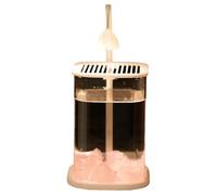 Akfldms Mini Acuario de Cristal de Escritorio con Luz LED de Cristal de Colores, Adorno de Escritorio, Lámpara Ornamental de Alta Gama B
