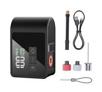 Akfldms Minibomba Eléctrica para Bicicleta, 120 PSI, Carga, Apagado Automático, Manómetro Integrado y Luz LED para Bicicletas de Carretera.