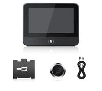 Akfldms Mirilla Inteligente Tuya con Radar Wifi, Cámara y Detección de Movimiento PIR, Timbre con Vídeo, Minivisor para el Hogar.