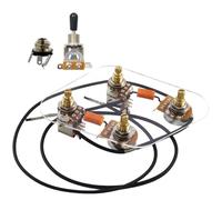 Akfldms Modelo LP Interruptor Preconectado Arnés de Cableado Preconectado para Guitarra LP 2T2V Potenciómetros de 500K y Interruptor de 3 Vías Separado