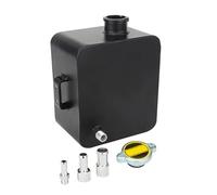 Akfldms Modificación del Automóvil Tanque de Expansión de Desbordamiento del Tanque de Agua del Radiador de Refrigerante de Aluminio de 2,5 L con Burbuja Permeable, Color Negro