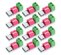 Akfldms Módulo de Placa de Activación USB-C PD PD/QC Carga Rápida USB Tipo C A Cargador de Alta Velocidad de 12 V Salida de Potencia de Refuerzo 12 Piezas