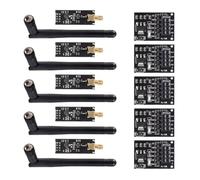 Akfldms Módulo Inalámbrico NRF24L01+P con Antena de 1100 Metros de Alcance con Adaptador de Módulo Inalámbrico NRF24L01 (5 Unidades)