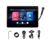 Akfldms Pantalla de Navegación de 5 Pulgadas para Motocicleta, Bluetooth, Portátil, Impermeable, Inalámbrico, Carplay, para Android Auto, Reproductor MP5.