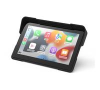 Akfldms Pantalla de Navegación de 7 Pulgadas para Motocicleta, Reproductor MP5 Inalámbrico Carplay para Android Auto, Portátil, Resistente Al Agua, Pantalla IPS