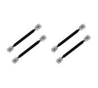 Akfldms Paquete de 4 Cables Coaxiales de 40 cm para Pasar A Través de Ventanas y Puertas, Cable Plano, SO239 UHF Hembra A UHF Hembra, 50 Ohmios