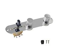 Akfldms Placa de Control de Guitarra Completamente Cargada, Preconectada, Interruptor de Cuchilla de 3 Vías, Potenciómetros de Eje de Cobre, Controles de Volumen y Tono, B.