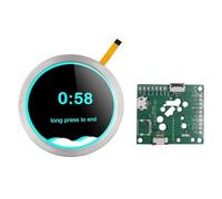 Akfldms Placa de Desarrollo Smart Home WiFi Bluetooth 2,1 Pulgadas 480x480 Módulo de Pantalla LCD TFT IPS con Botón Pulsador Redondo, Color Plateado