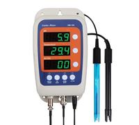 Akfldms Probador de Calidad del Agua 4 en 1, Medidor de Temperatura, TDS, EC, PH, Monitor de Conductividad, Analizador Digital para Piscinas, Enchufe de la UE
