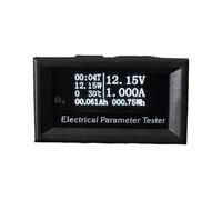 Akfldms Probador Multifunción OLED de Voltaje, Corriente, Potencia, Temperatura, Tiempo, Capacidad y Energía, Instrumento de Medición Digital de 33 V/3 A