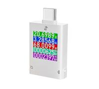 Akfldms Probador Tipo C de 4,5-50 V con Pantalla Digital Multifunción, Amperímetro, Medidor de Potencia para Carga de Celulares, PD3.2. A