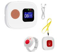 Akfldms Pulsador Inalámbrico para Cuidador Tuya WiFi de Alerta de Emergencia Botón de Alerta para Personas Mayores de Alerta para Pacientes en Hospital