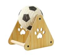 Akfldms Rascador de Madera para Gatos, de Bolas con Garras, Cuerda Envuelta A Mano, Estructura de Escalada, Columna de Rascado, Juguete para Gatos.