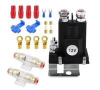 Akfldms Relé de Arranque de Gran Corriente de 12 V y 500 A con Kit de Portafusibles de 100 A, Fusible de Interruptor Rápido de Contacto para Autocaravana, Cortadora de Césped