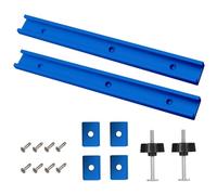 Akfldms Rieles de Abrazadera de Riel Guía 2T Hechos de Aleación de Aluminio, Juego de Rieles de Inglete con Ranura en T de 400 Mm, Riel Deslizante de Ranura con Deslizador M8/M6