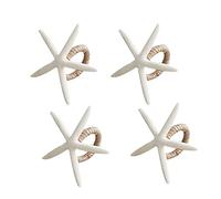 Akfldms Servilleteros Juego de 4, Servilletero Estrella de Mar para Servilleta Estrella de Mar para Mesas, Boda, CumpleañOs, Banquete, Navidad