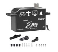 Akfldms Servomotor Sin Escobillas Digital PWM de 20 Kg con Engranajes Metálicos Completos, Gran Par, Perfil Bajo, Cuerpo Corto, Servo para Coche RC 1/8 1/10
