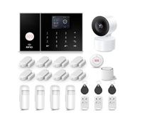 Akfldms Sistemas de Alarma Seguridad para Hogar con Sensores de Puerta y Ventana, Detector Movimiento, Alertas Aplicación 4G/Tuya para Villas Apartamentos y Casas Enchufe Europeo