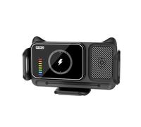 Akfldms Soporte para Teléfono de Coche RGB 15W Antivibración Rotación 360 Pantalla Plegable