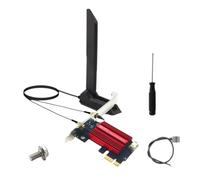 Akfldms Tarjeta Adaptadora PCI-e QCNCM865 WiFi 7 de 9256 Mbps, Tribanda, 2,4 G/5 G/6 GHz, BT5.4, para Escritorio, Compatible con 10/11.