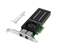 Akfldms Tarjeta de Expansión PCIe 3.0 X8X16, 2 SSD NVMe M.2 de Clave M, Tarjeta de Expansión NVME 1226+ASM2812, Puerto de Cobre Dual de 2,5 G, 2N2T