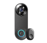 Akfldms Timbre Inalámbrico WIFI con Videoportero y Cámara de 2 MP para Seguridad en el Hogar, Detección de Movimiento PIR