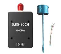 Akfldms Transmisor de Audio y Video FPV 5.8G 4W VTX 80CH con Antena para Drones FPV RC de Alcance 7-36V. Compatible con PAL/NTSC.