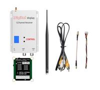 Akfldms Transmisor de Video FPV de Alta Potencia de 9 Canales PAL/NTSC de 1,2 G, 1,3 G, 3 W, VTX+1,2 G, FPV VRX, 3000 MW, para Dron RC FPV de Alcance