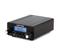 Akfldms Transmisor FM CZE-05B de 0,5 W para Transmisión de Radio por Aire, Amplificador de Audio Estéreo PLL para Iglesias, Vehículos, Comunidades, Enchufe de la UE.
