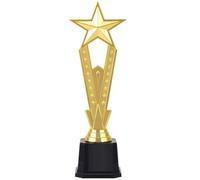 Akfldms Trofeo de Premio de Estrella Plástico Copa de Recompensa Concurso de Canto y Baile Premio del Escolar Trofeo Juguete 25cm