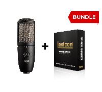 AKG Micrófono Condensador P420 con Plugin PCM Native Reverb Lexicon, Diafragma 1", Patrón Polar Conmutable, Filtro Paso Alto 300Hz, Atenuador -20dB, Negro
