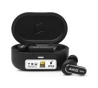 AKG N5 Hybrid TWS Auriculares - Sonido nítido inalámbrico, Cancelación de Ruido Adaptativa, Calidad de Llamadas certificada por Zoom, 40h de reproducción, Protección IP54, Bluetooth, USB-C, Negro