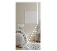 akgao Mosquitera Magnética Fibra de Vidrio 110x210cm, Blanco Apertura Lateral Reforzada Cortina para Puerta Exterior, Duradera Mosquitera Ventana Magnética con Autocierre para Cocina Dormitorio Patio