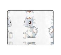 AKGFFDS Alfombra antideslizante de 63 x 48 pulgadas, diseño de dragón de leche que roba leche, buena absorción de agua, adecuada para cocina, baño y sala de estar