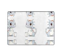AKGFFDS Alfombra con estampado de un pequeño dragón de leche que roba leche, 80 x 58 pulgadas, alfombra para sala de estar, oficina, mesa de café, cama, balcón, suave, esponjosa, absorbente de agua