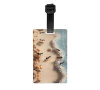 AKGFFDS Ants on The Beach - Identificador de equipaje con impresión de hormigas en la playa, adecuado tanto para hombres como para mujeres, impreso con etiquetas multifuncionales y bonitas
