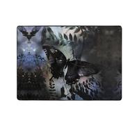 AKGFFDS Butterfly Shadow in the Valley - Alfombra de área de 80 x 58 pulgadas para sala de estar, oficina, mesa de café, cama, balcón, suave, esponjosa, absorbente de agua, duradera