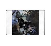 AKGFFDS Butterfly Shadow in the Valley - Alfombra de tela de franela con estampado de mariposas de 60 x 39 pulgadas para sala de estar, oficina, mesa de café, cama, balcón