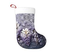 AKGFFDS Calcetines decorativos de Navidad con un montón de violetas, impresión suave y cómoda, no se decolora, adecuados para fiestas de Halloween y chimeneas