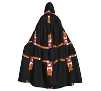AKGFFDS Capa con capucha para adultos de Halloween que induce hormonas con impresión cómoda y suave con ala grande, adecuada para fiestas de baile y reuniones