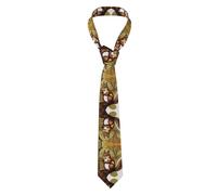 AKGFFDS Corbata para hombre con estampado de ardilla que come nueces, suave y cómoda, no se deforma, resistente a la decoloración, duradera con excelente verticalidad