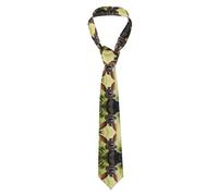AKGFFDS Corbata para hombre con estampado de burro en la selva, suave y cómoda, no se deforma, resistente a la decoloración, duradera con excelente verticalidad