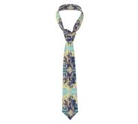 AKGFFDS Corbata para hombre con estampado de castillo de cuento de hadas, suave y cómoda, no se deforma, resistente a la decoloración, duradera con excelente verticalidad