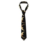 AKGFFDS Corbata para hombre con estampado de luna curvilínea, suave y cómoda, no se deforma, resistente a la decoloración, duradera con excelente verticalidad