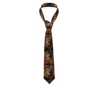 AKGFFDS Corbata para hombre con estampado The Lion's Gaze suave y cómoda, no se deforma, resistente a la decoloración, duradera con excelente verticalidad