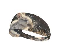 AKGFFDS Diadema elástica con estampado de conejo blanco bajo la nieve para hombres y mujeres, suave, de secado rápido