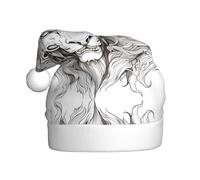 AKGFFDS El sombrero de Navidad con estampado de cabeza de bestia para adultos es suave y ligero