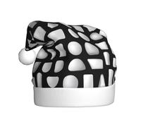 AKGFFDS El sombrero de Navidad con estampado de edificio gris y blanco para adultos es suave y ligero